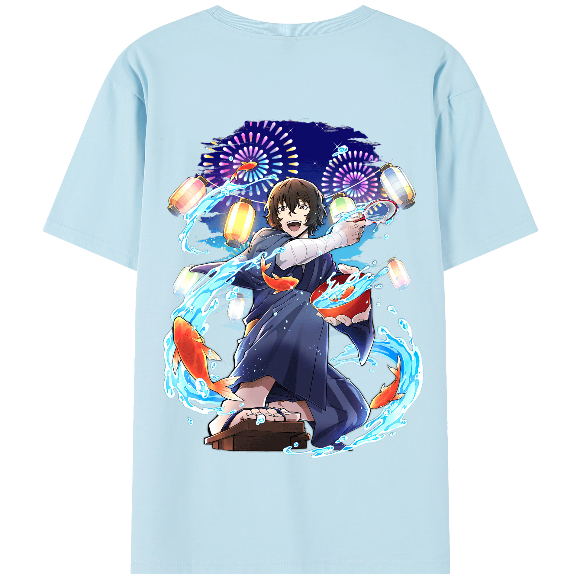 （画像用） 文豪ストレイドッグス Bungo Stray Dogs 綿100％半袖Tシャツ（背面プリント）